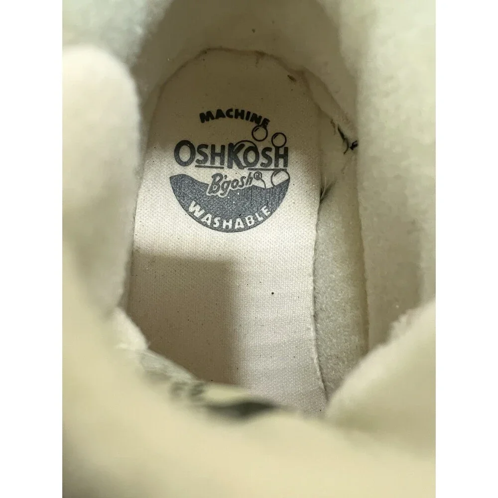 OshKosh B'gosh Girls Pink Faux Fur Trim Glitter Lace-Up Ankle Boots 7M EU 23 💕